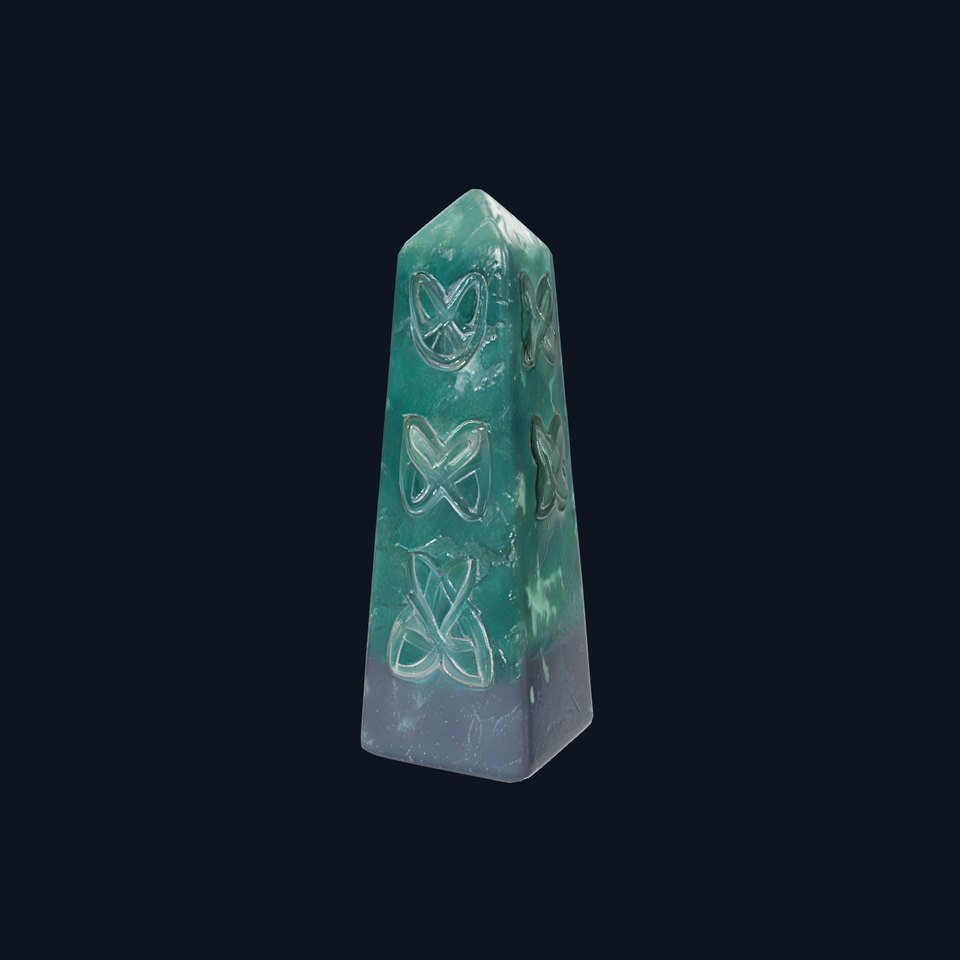 Green Marble Obelisk model pack